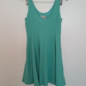 Hutch Teal Sleeveless Fit-and-Flare Mini Dress